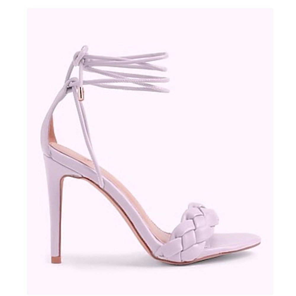 Express Braided lace up heeled sandal Orchid 8 1/2